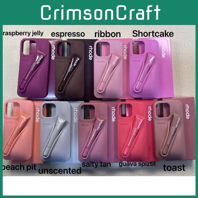 Coque de téléphone en silicone brillant à lèvres Rhode pour iPhone 14 Plus avec caractéristiques antichoc