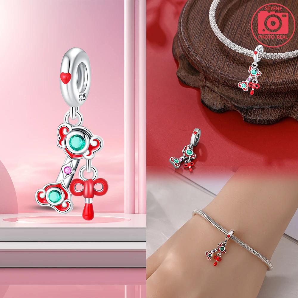 Chinese New Year Firecracker Pendant Copper For Charms Copperoriginal Bracelet For Jewelry Making