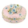 Hand Painted Trinket Box Enamel Vintage Jewelry Storage Box Metal Jewelry Organizer Decorative Rings Earrings Necklace