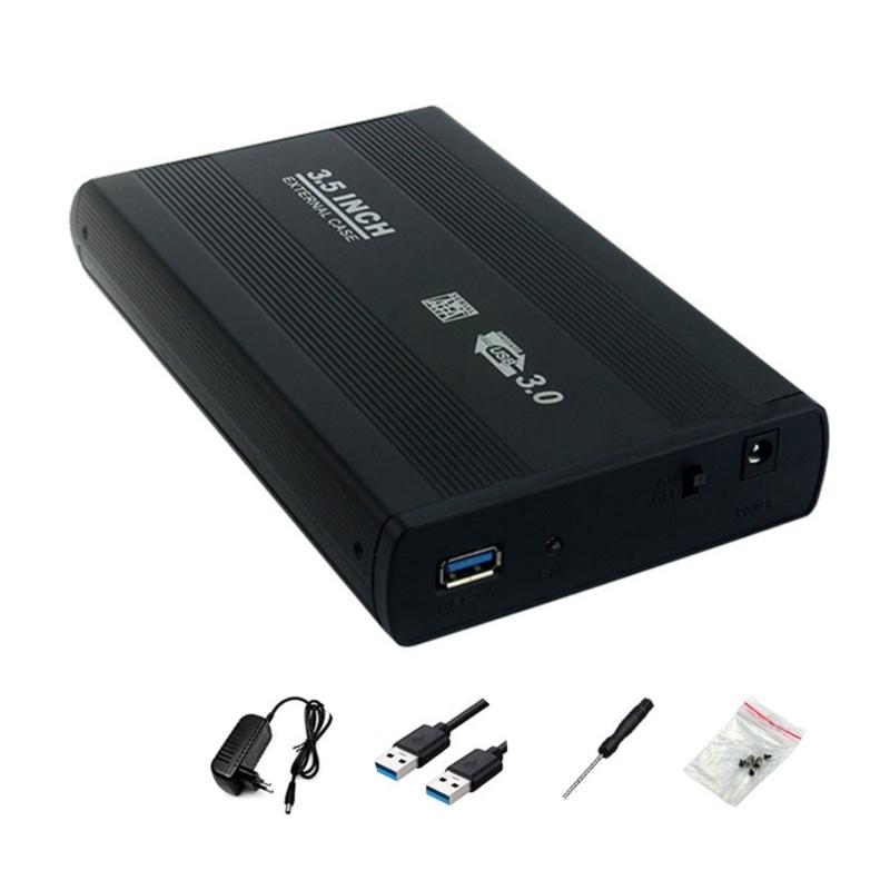 

Aluminum 3.5inch Hard Drive Enclosure Case Support USB3.0 for Easy Installation and Travel 1