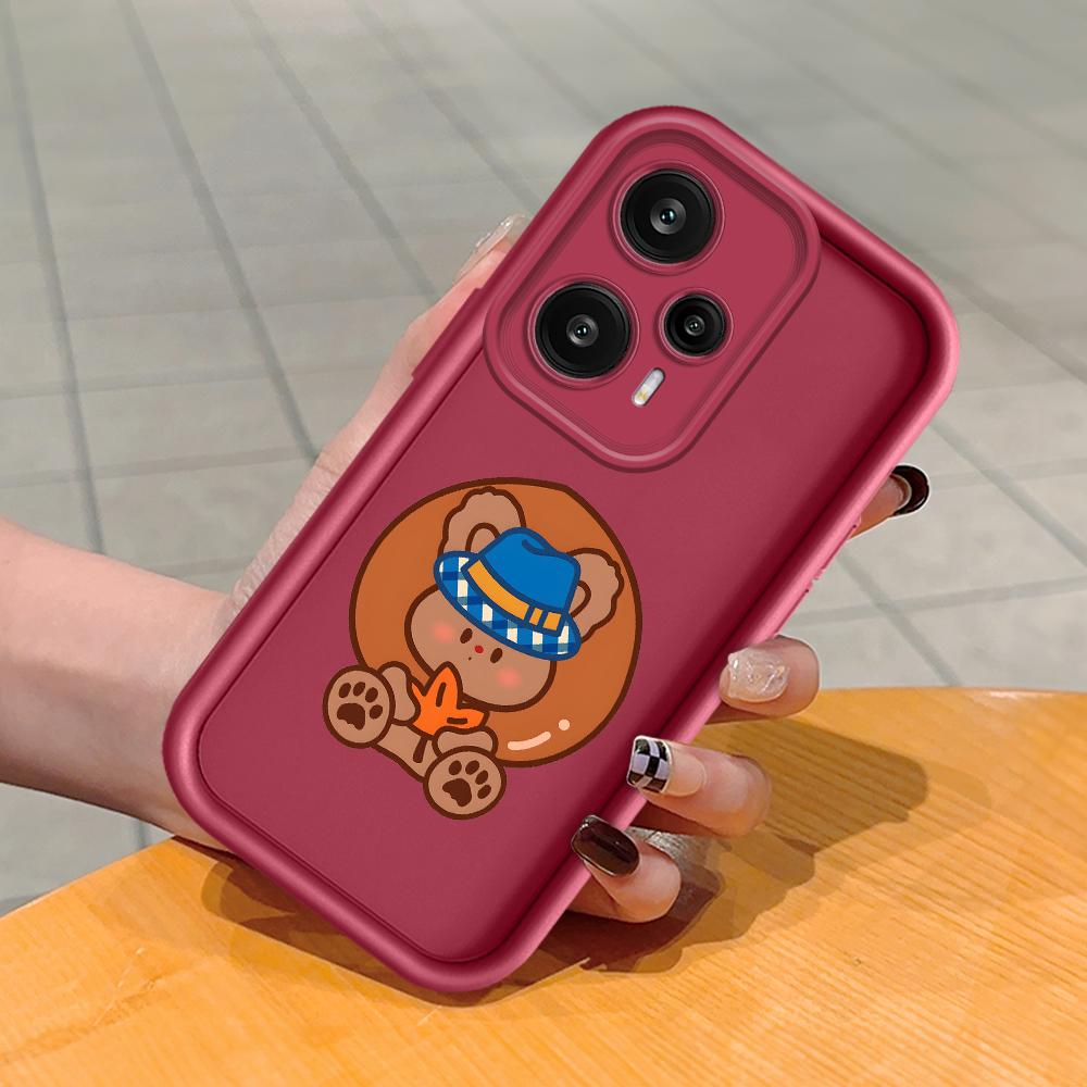Soft Silicone Square Ladder Printing Pattern Phone Casing Full Cover Camera Shockproof Protection Rubber Case for Xiaomi Redmi
