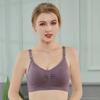 Women's Solid Color Seamless Breathable Super Elastic Feeding Pajamas Sexy Bra