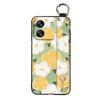 Protective Anti-dust Phone Case For Blackview Wave 6C Kickstand Ring Lanyard Soft Case Phone Holder Anti-knock Flower
