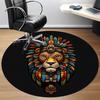 1pc Lion Feather Office Round Area Rug, Under Office Chairs Bedroom Living Room Home Decor, Room Deco, Available in Various Sizes