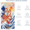 A Vintage Japanese Style Oversized Microfiber Beach Towel Quick-Dry Soft Absorbent Lightweight Travel Essentials for Pool Bath
