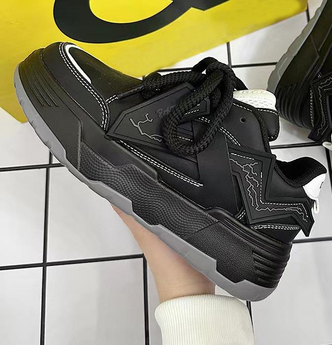 

Новые утолщенные увеличивающие рост парные туфли-хлебцы, модная спортивная обувь, Guochao, Гонконгский стиль, нишевые студенческие повседневные кроссовки для бега 44