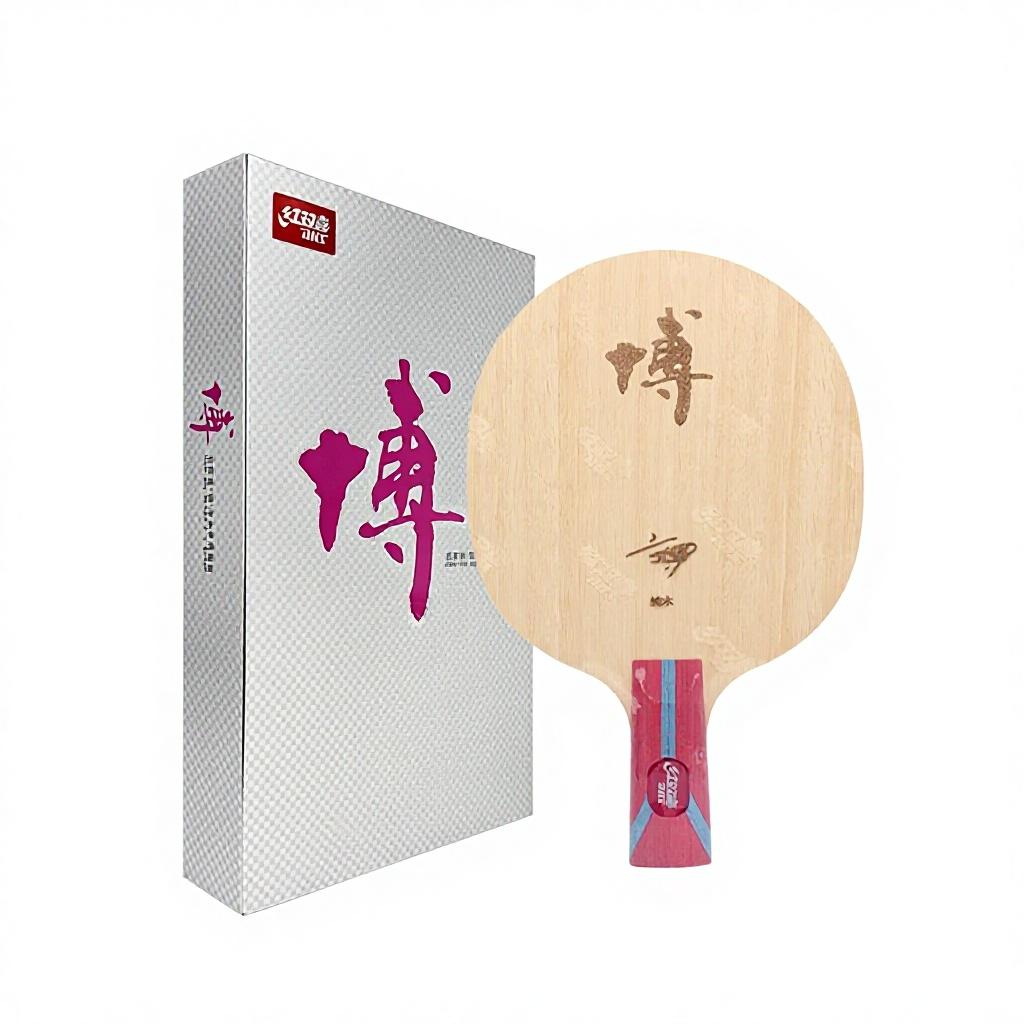 DHS Bo2X Series Fang Bo 7-layer Pure Wood Carbon Fiber Table Tennis Blade with Pimples in Rubber Fast Attack