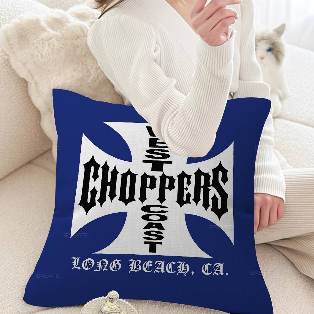 West C-Coast C-Choppers Cushion Cover Polyester Sofa Cushions Decorative Throw Pillows Home Decoration Pillowcover