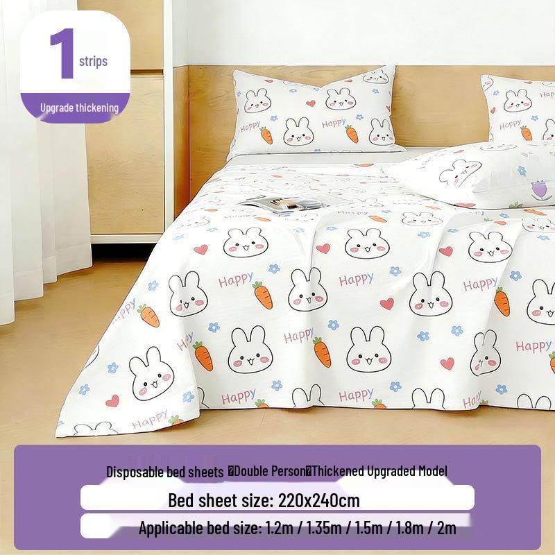 Portable Double Travel Set: Printed Duvet Cover, Fitted Sheet & Pillowcases - Ideal for Hotels or Business Trips