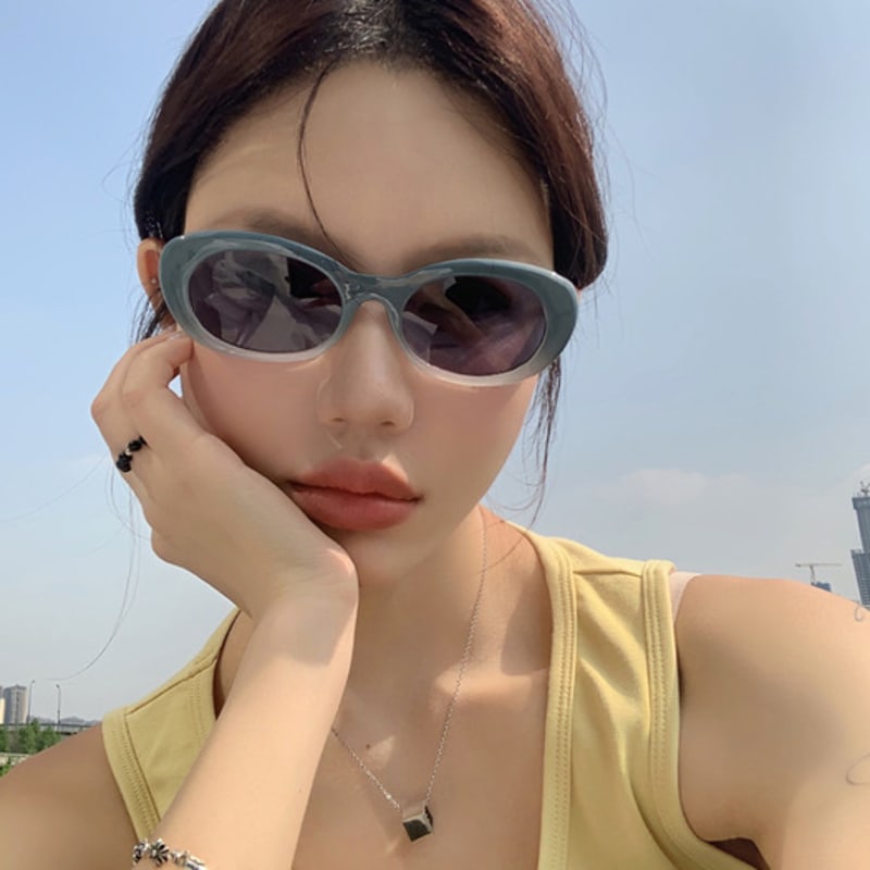 LOOKING4U NeoRetro 5565 Ugly Sunglasses C2 Mediterranean Blue