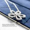 Seiko CNC Four-Leaf Clover Diamond Necklace - Gold Sunflower Honeycomb Design, Women's Versatile Clavicle Chain