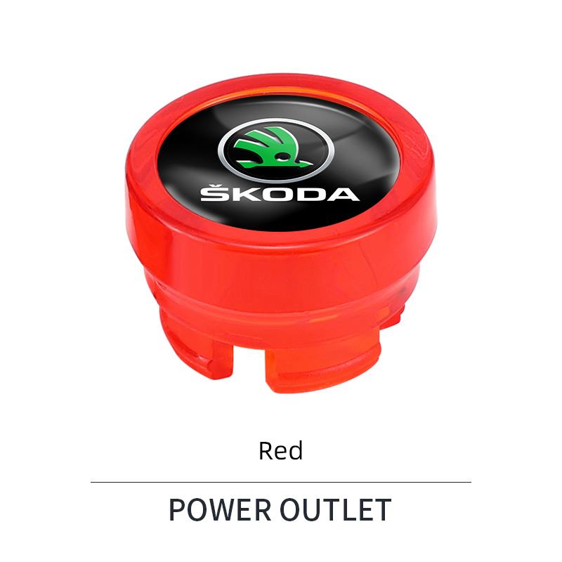 2025 New Car Cigarette Lighter Dust Cover Dustproof Decoration Cap For New Skoda Octavia Kodiaq Fabia Superb Karoq Yeti Rapid Mk
