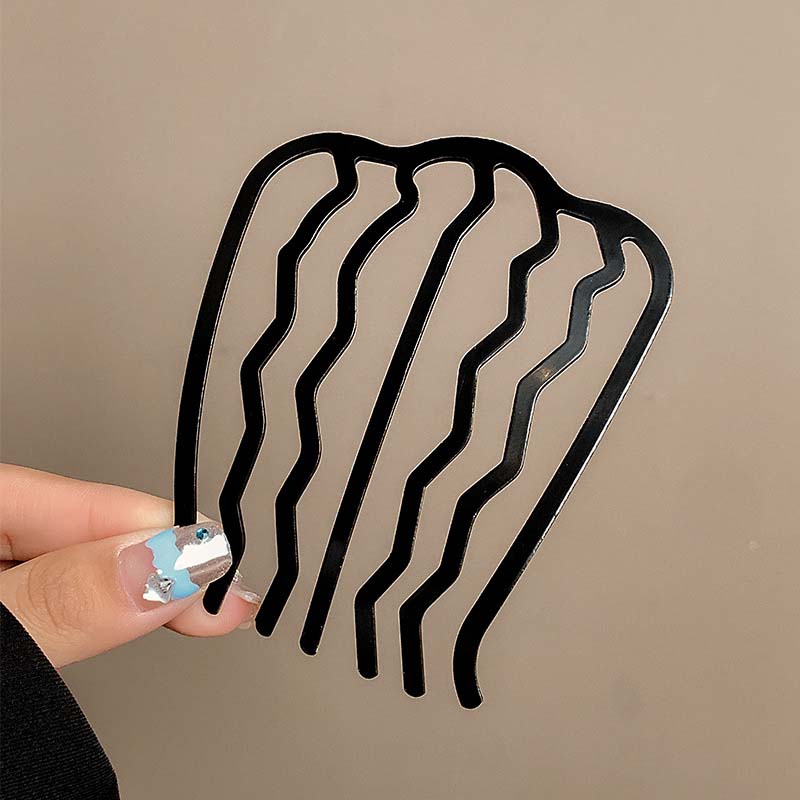 

Модная черная вилка для волос для женщин простая металлическая U-образная заколка-гребень для волос заколка-клипса боковые гребни инструмент для укладки волос