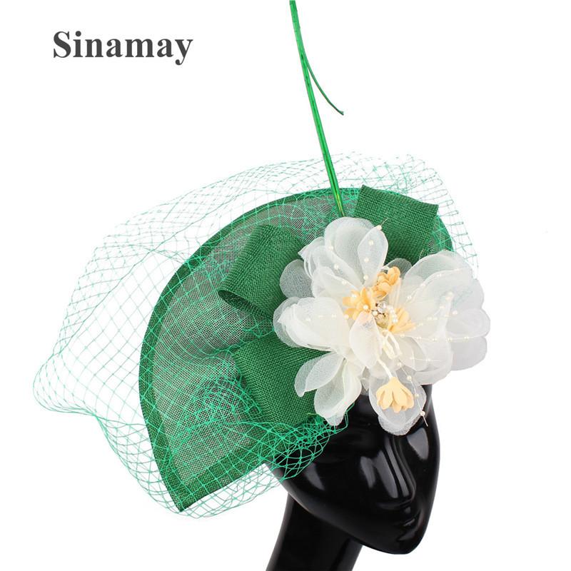 European And American New Mesh Hairpin Bridal Hair Accessories Banquet Party Performance Hemp Top Hat Ball Headdress