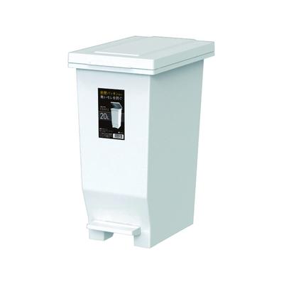 Asbel Mülleimer mit Deckel, Küche, 20 l, Evan MP, versiegelt, Pedal, dicht verschlossen, weiß, verhindert Geruchsaustritt, A6300