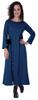 Moomaya Full Sleeves Maxi Dress Long Button Down Solid Casual Slit Dresses