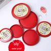Quick-Drying Red Ink Pad for Stamps and Fingerprints, Photosensitive Tin Box