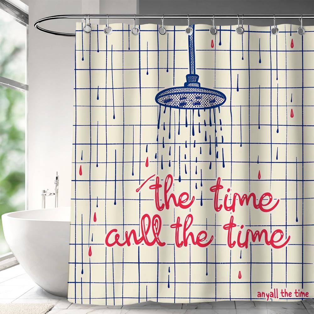1 pc Modern Minimalist style Shower Curtains With Hooks Bathroom Curtains , Printing Shower Curtain Home Decoration Curtain