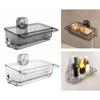 Suction Shower Shelf Sturdy Drain Basket for Bathtub Countertop Decorative