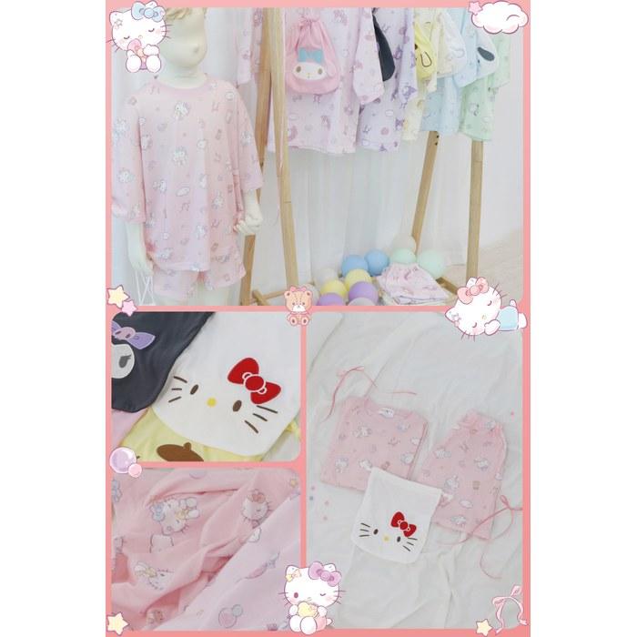[Kaitak Family] Sanrio Characters Kitty Kids Pajama Set (120cm, Red)