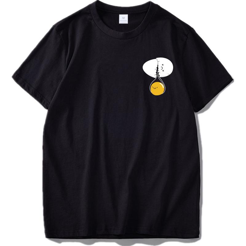 Egg T Shirt Printed Short Sleeve Cotton O Neck Summer Funny 100 Cotton Tshirt Homme Eu S