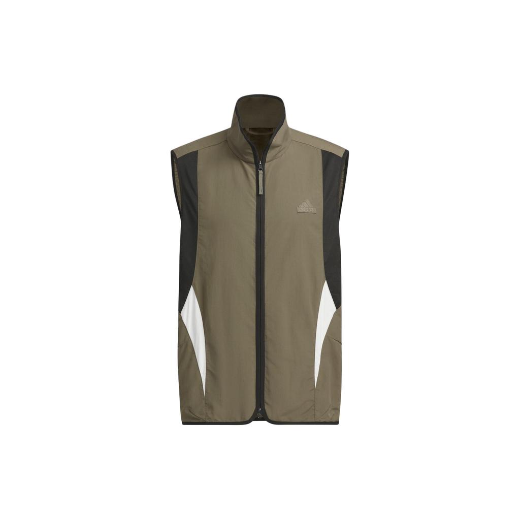 New Adidas FUTURE STYLE WOVEN VEST Men's Branch Umber JI9887