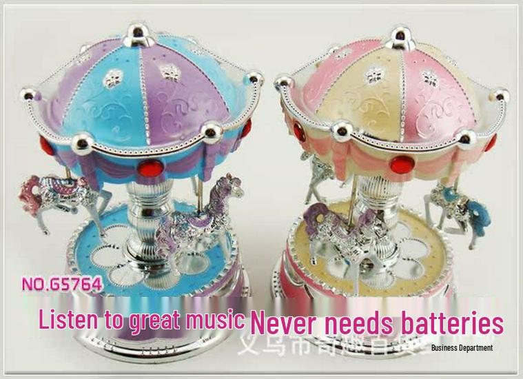 Romantic Korean Style Carousel Music Box Ornament for Couples