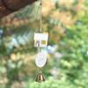 Cute Wind Chimes Bell Ornament with Resin House Decor for Garden Window Courtyard DecorationType B White