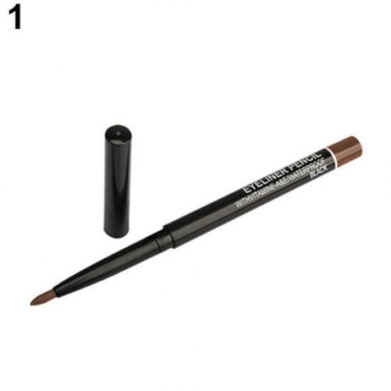 Penna per eyeliner Crema gel rotante impermeabile Nera + Penna per eyeliner marrone Trucco cosmetico