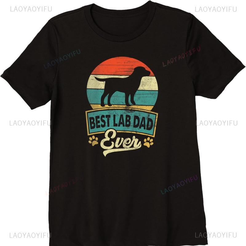 Best Lab Dog Dad Ever Labrador Breed Dogs Owner Premium Cotton TShirt Graphic T Shirts  Clothing Shirts for  Tops unisex