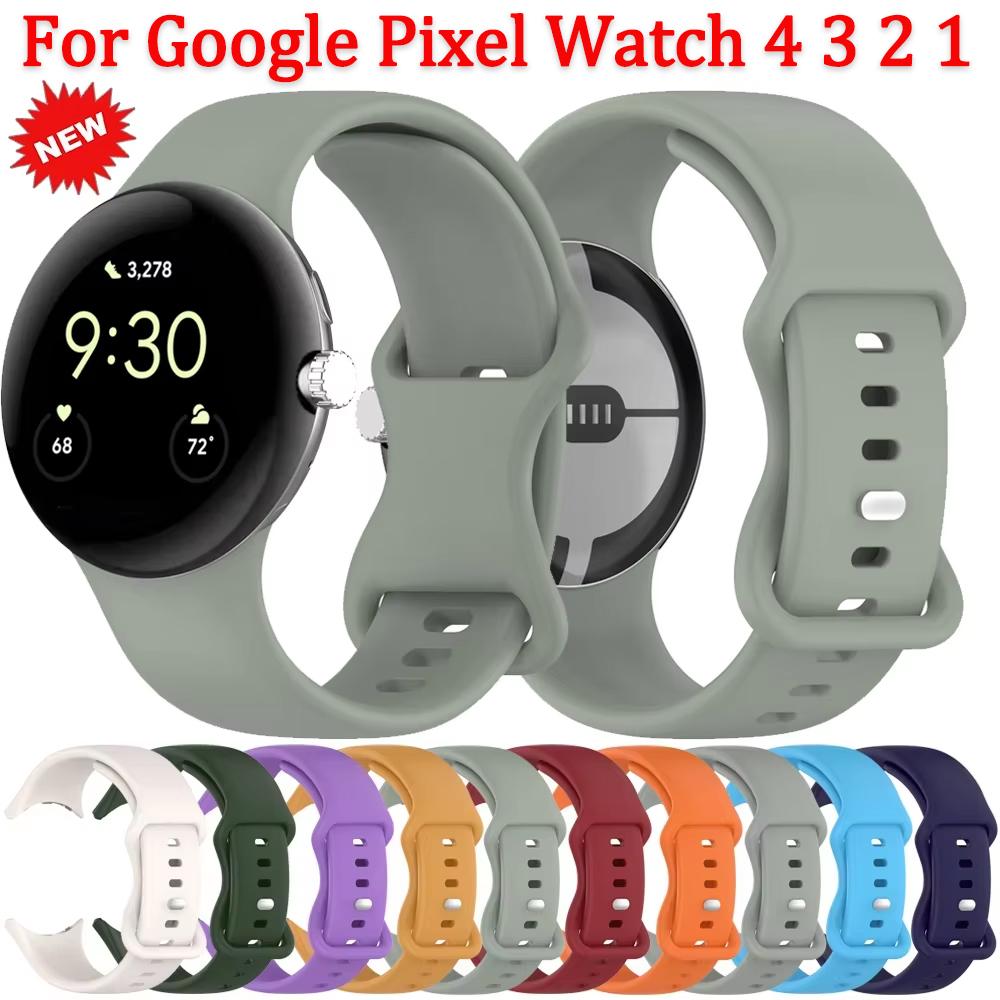 Silikonarmband für Google Pixel Watch 4/3/2/1 Offizielles Originalarmband Correa für Pixel Watch 4/3 Band 45mm 41mm Zubehör