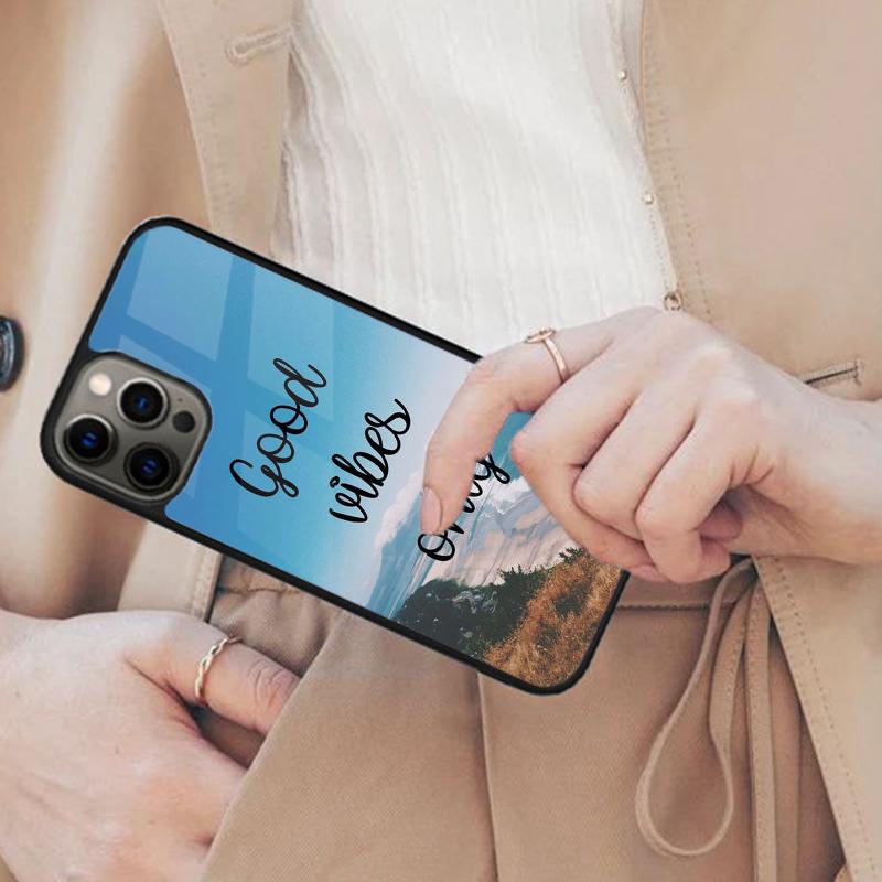 

Positive Good Vibe Quote Magnetic Phone Case For APPLE iPhone 17 Air 16 14 13 12 Pro Max 15 Plus Wireless Charge MagSafe Cover iPhone 14