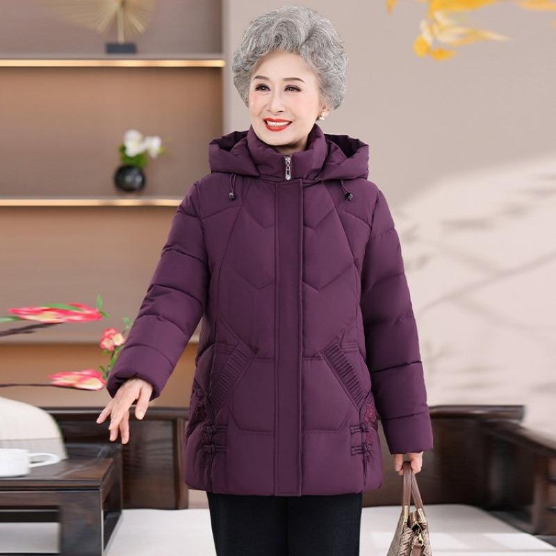 Winter cotton clothes women's warm hooded jacket thickened warm and cold-proof medium and long cotton-padded clothes