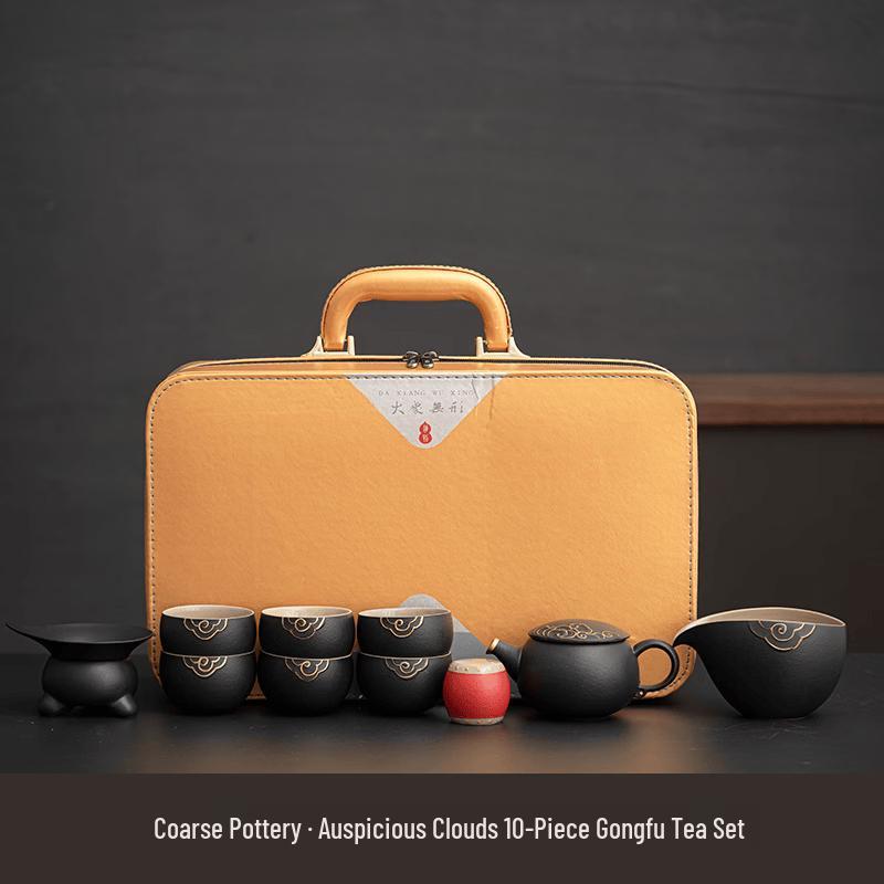 Chaxun Coarse Pottery Kiln Glaze Kung Fu Tea Set