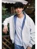 Men's Reversible Gray Plaid Hoodie Cardigan - Autumn, High-End, Heavy-Weight, Couple's Style