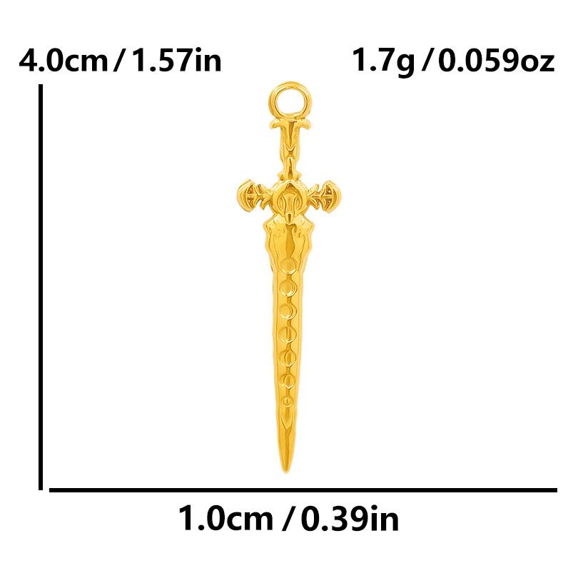 6pcs Mixed Stainless Steel Sword Charms For Jewelry Making/Materials To Make Bracelets Earrings Pendant Charm DIY Keychain Bulk