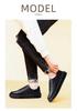 Spring Collection: Thick Sole Height-Boosting White Leather Sneakers for Couples – Trendy, Versatile, Casual Sports Shoes