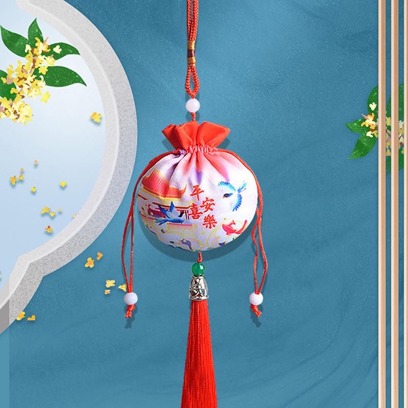 1 PCS Portable Chinese Style Sachet Creative Flower Pattern Car Ornaments Simple Antique Embroidery Bag