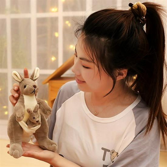 Adorable Kangaroo Plush Set: Mother and Baby Toy Figurines - Perfect Parent-Child Birthday Gift