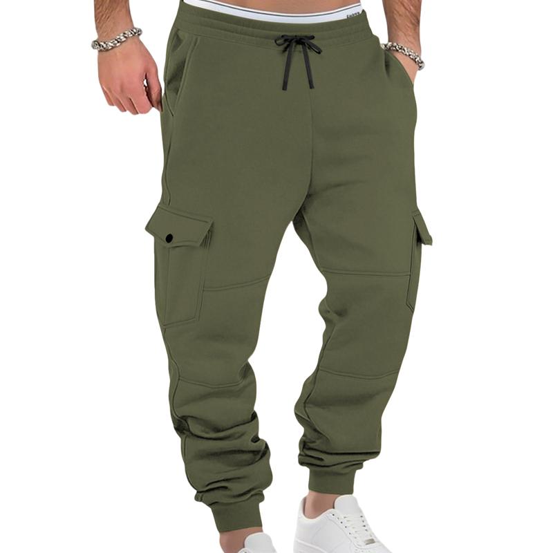 Men's Joggers Pants Loose Drawstring Long Pants Men Multi-pocket Sweatpants Casual Cargo Trousers for Men Fitness