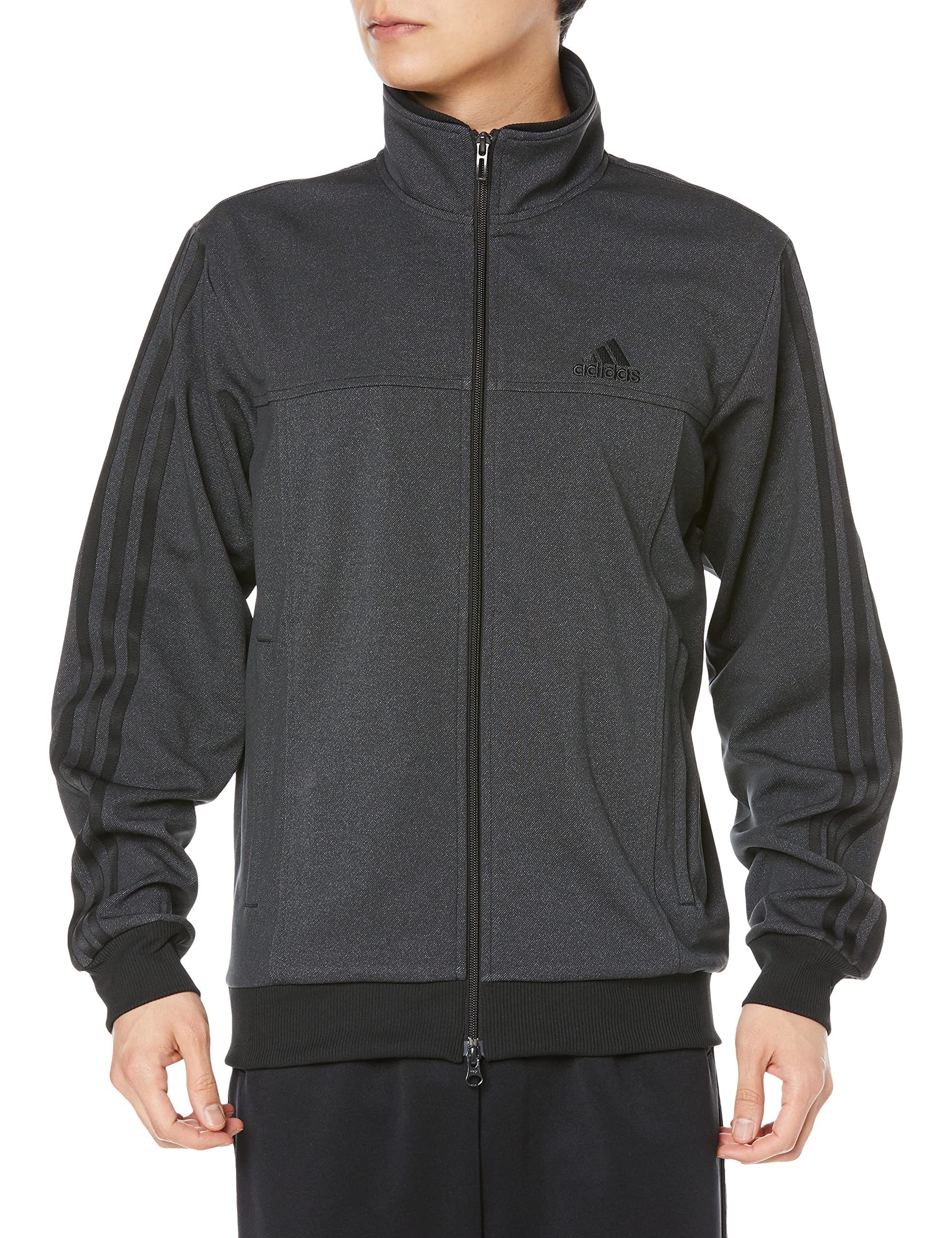 

Adidas BXF24 Denim Look Regular Fit Knit Track Black Size S Men s Top, (IA9455),