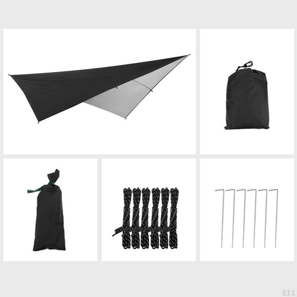 Tent Tarp 3 Meters, Portable Lightweight Windproof Camping Shelter, 3-4 Person Picnic