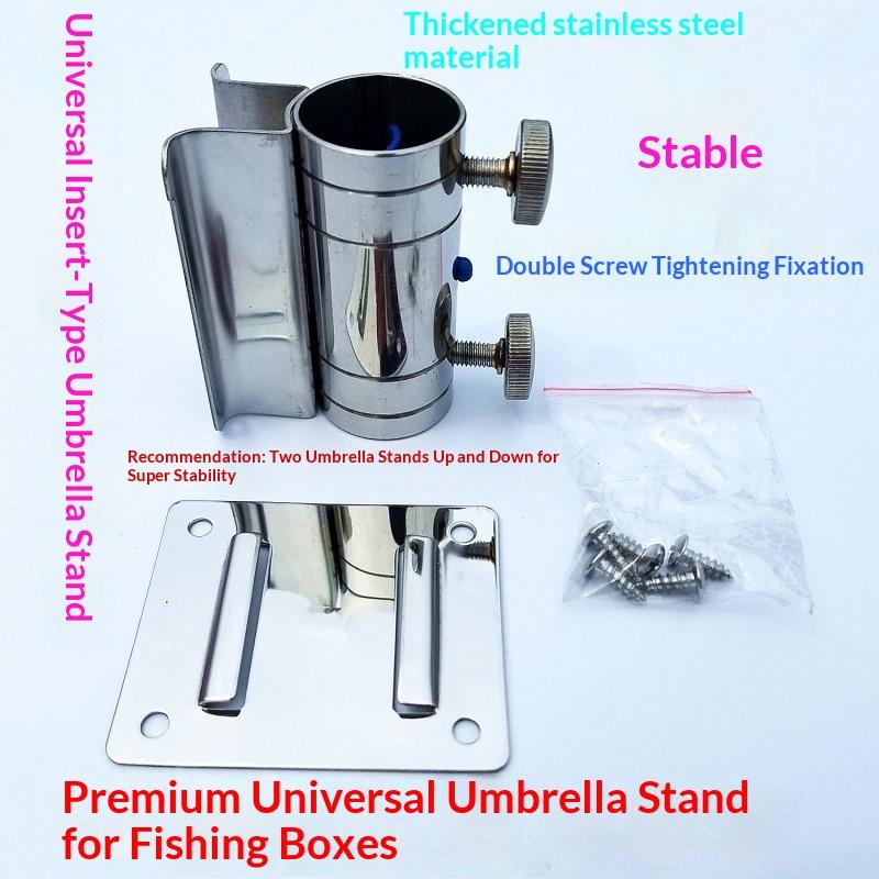 Heavy Duty Fishing Umbrella Holder Stainless Steel Rustproof Parasol Bracket for Fishing Box Shore Fishing