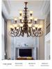 Retro Wrought Iron Pendant Light for Living Room, Villa, or Staircase