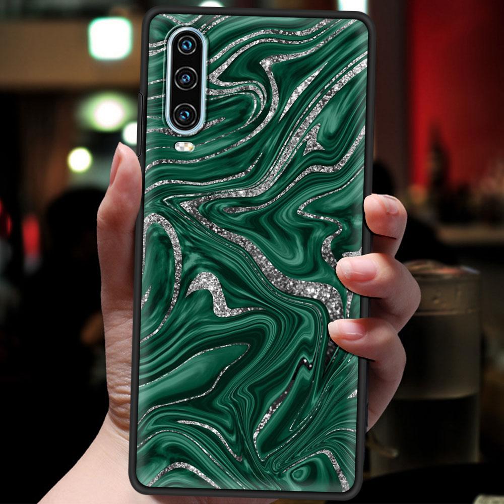 Marble Pattern Gold Glitter Case For Huawei P50 P40 P30 Lite E P20 Pro Y9 Y7 Y6 2019 P Smart 2021 Z Y6p Y7a Y9s Phone Cover Soft