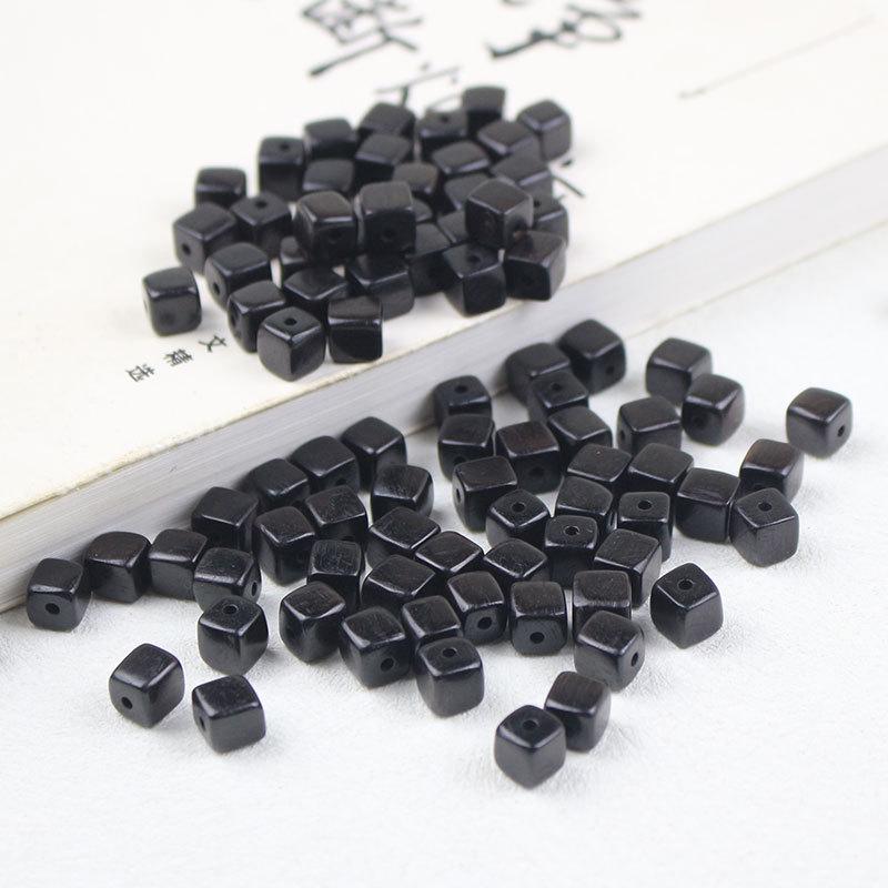 Ebenholz Quadratische Perlen 6-7MM Lose Perlen für DIY Buddhistisches Armband Wenwan Zubehör Qixi Festival Handgemachte Materialien