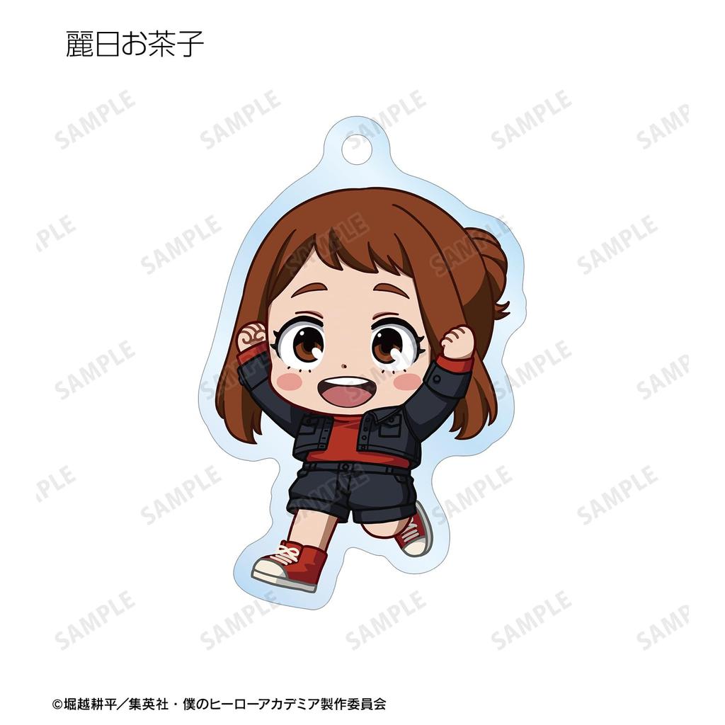 TV Anime "My Hero Academia" Trading Chibi Character Red Casual Clothes Ver. Acrylic Keychain Box of 15