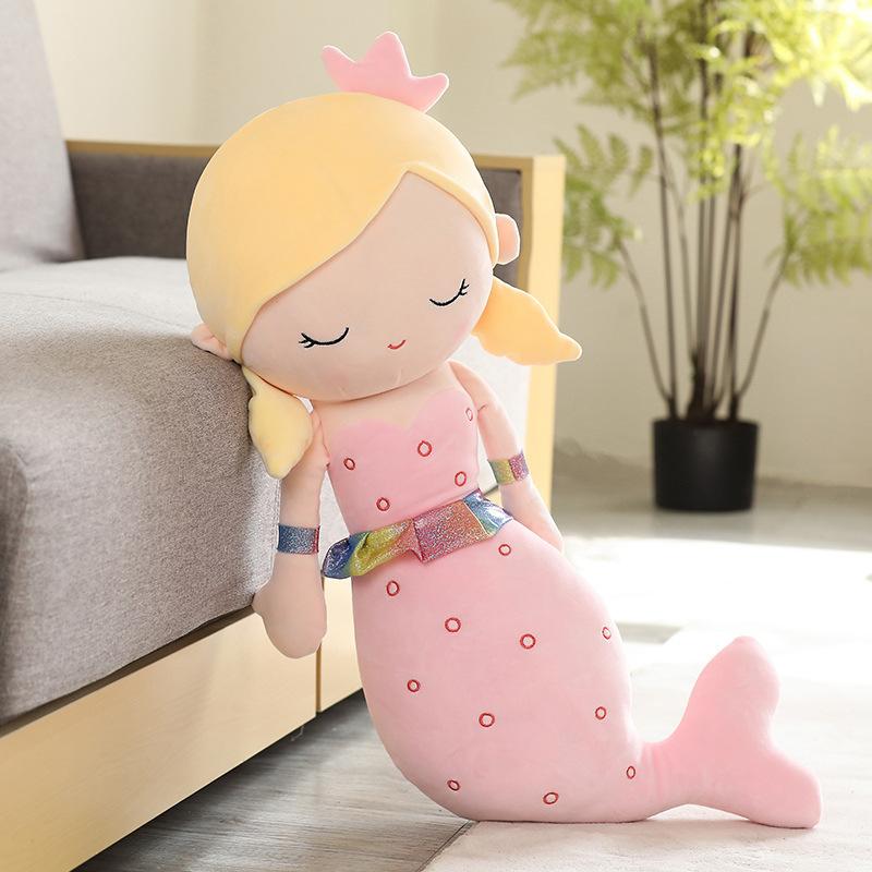 Mermaid Throw Pillow Plush Toy Doll Child Soothing Doll Girl Bed Holding Sleeping Doll