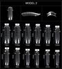 kads 120 ks Nástavce na nehty pro rychlou tvorbu plísní Dvojité umělé nehty Opakovaně použitelné čiré nástroje na manikúru pro prodloužení Poly Nail Gel Nail Art