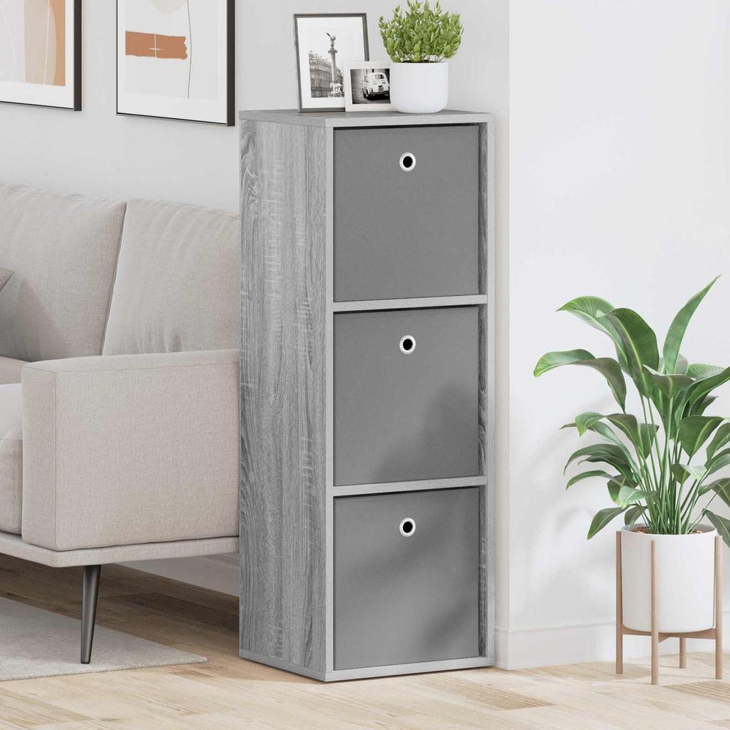 Sideboard with Drawers Grey Sonoma 35 x 32 x 99.5 cm